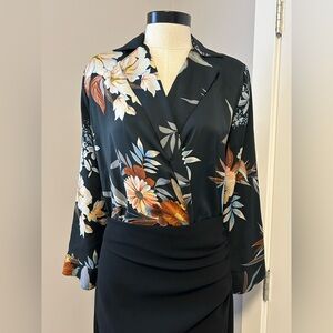Zara Floral Bodysuit Sz S